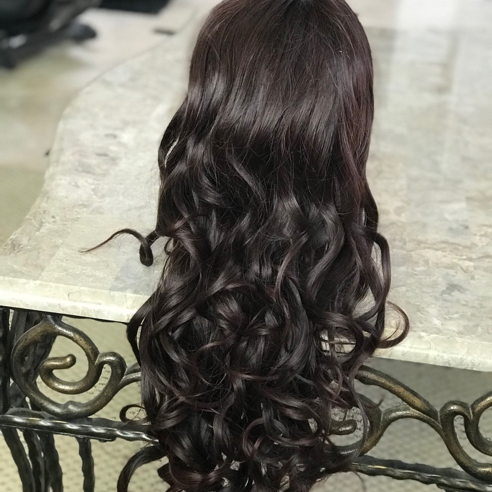 Beautiful brown synthetic wig